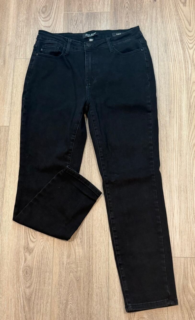 Judy Blue Black High Rise Skinny Jeans JB88756 Size 13/31 Stretch Denim